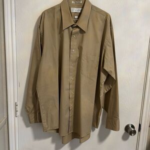 Editions By Van Heusen Men’s 18 36/37‎ Long Sleeve Button Down Tan Dress Shirt